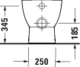 Duravit D-Code 2.0 Stand-WC 480 mm spülrandlos weiß, Abgang waagerecht, Compact