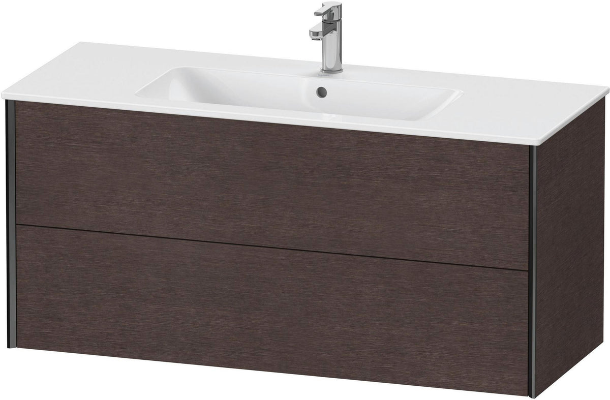 Duravit XViu Waschtischunterbau wandhängend 1210 mm, 2 Schubkästen, champagner matt/weiß matt