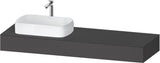 DURAVIT Qatego Konsole Studio F. A. Porsche 1400 mm wandhängend mit Ausschnitt links