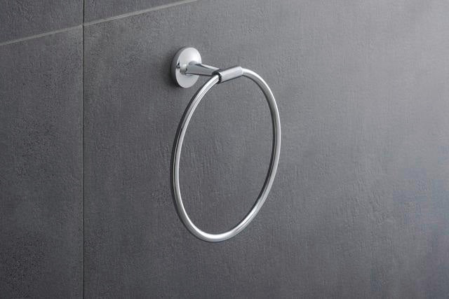 DURAVIT Starck T Handtuchring Chrom 210 mm – Schwenkbar, Verdeckte Befestigung, Rostfreier Stahl
