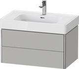 DURAVIT XSquare Waschtischunterbau 784 mm Taupe mit 2 Schubkästen und Tip-on Technik