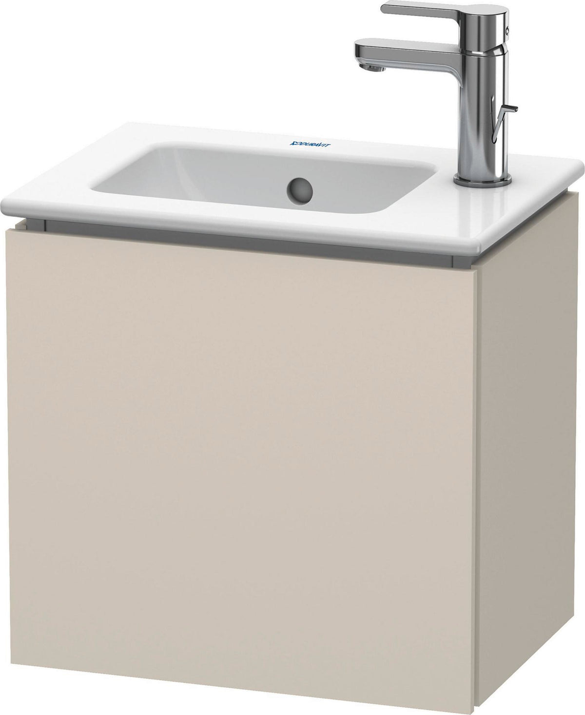 Duravit L-Cube Waschtischunterbau wandhängend 420 mm taupe matt, 1 Tür links