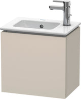 Duravit L-Cube Waschtischunterbau wandhängend 420 mm taupe matt, 1 Tür links