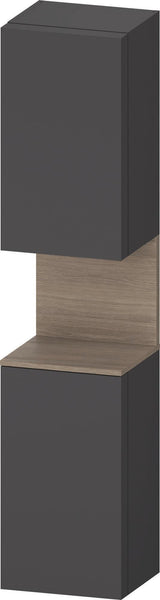 DURAVIT Qatego Hochschrank 400x360x1760 mm Eiche Terra Matt mit 2 Türen und Tip-on Technik
