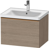 Duravit D-Neo Waschtischunterbau 634 mm Eiche Terra Matt mit Bronze-Griff und Soft-Close