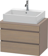 Duravit DuraStyle Konsolenwaschtischunterbau 700 mm Eiche Terra/Weiß Matt mit 2 Schubkästen