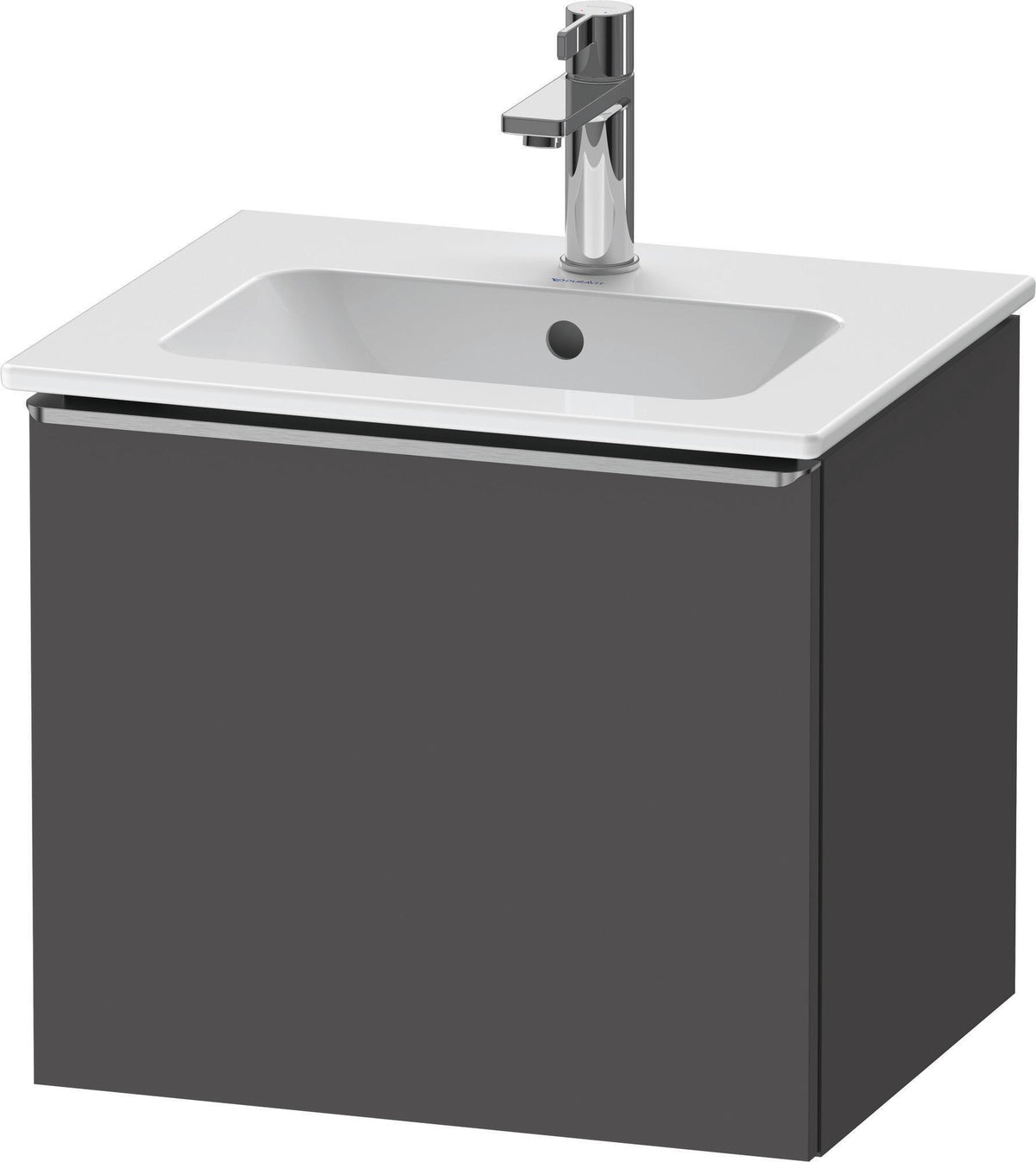 DURAVIT D-Neo Waschtischunterbau 510 mm Eiche Schwarz Matt mit Bronze Griff