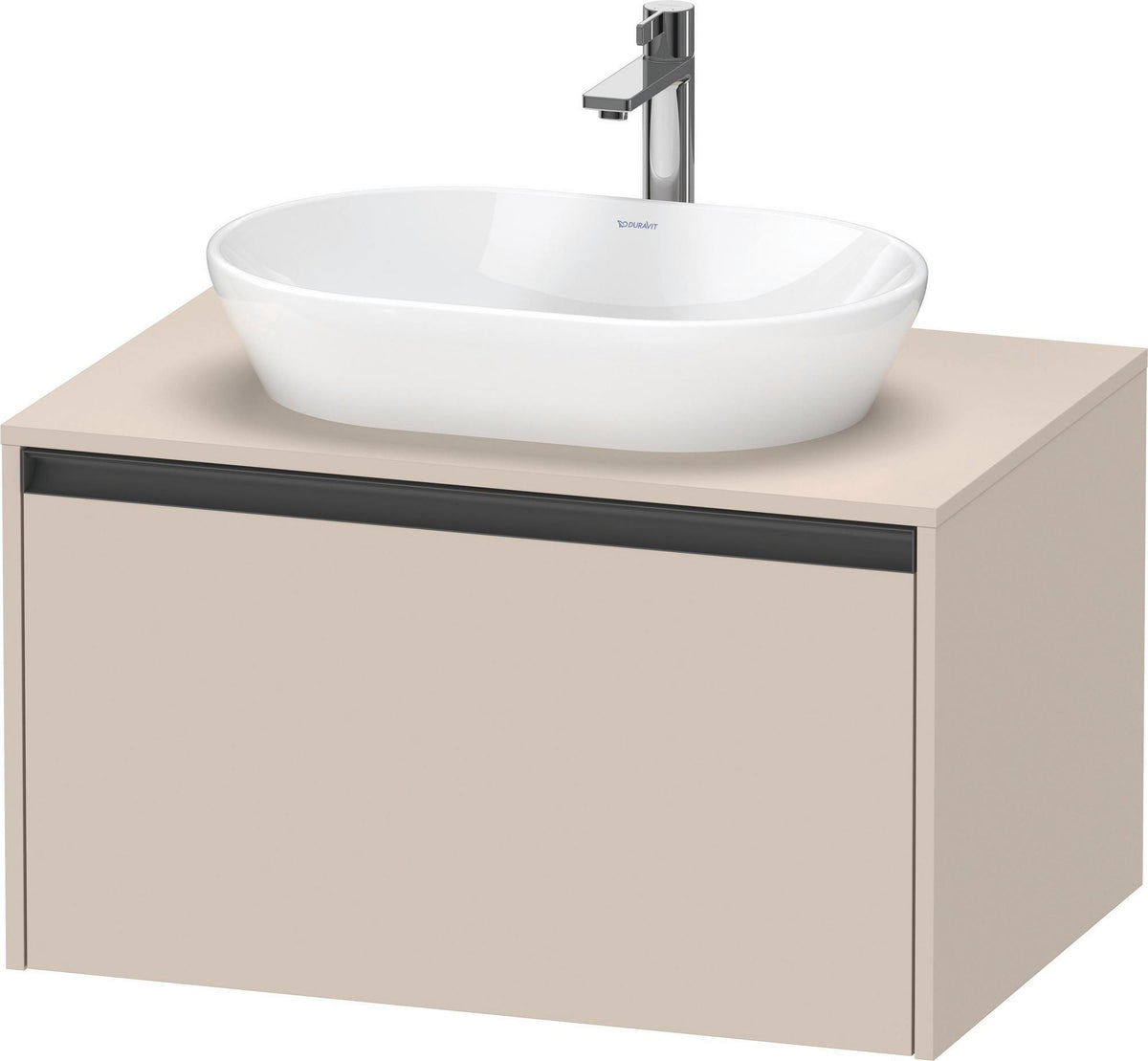 DURAVIT Ketho.2 Konsolen-Waschtischunterbau 800 mm betongrau matt mit 1 Auszug