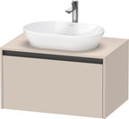 taupe supermatt / 1 Auszug / Waschtischunterbau