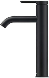 DURAVIT C.1 Einhebel-Waschtischmischer L ohne Zugstange, Schwarz Matt, 136 mm Ausladung
