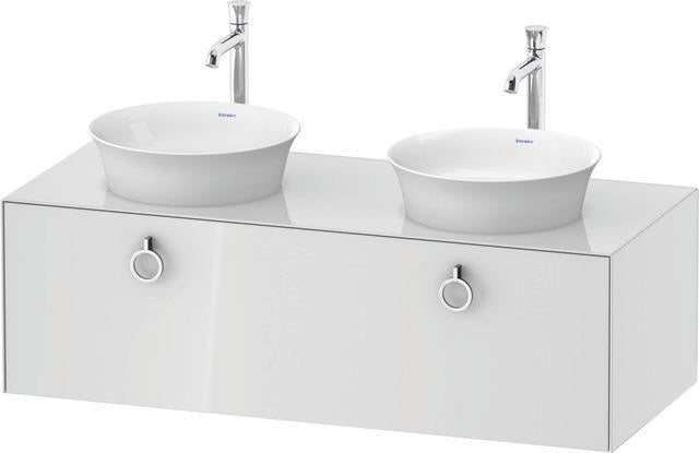 Duravit White Tulip Konsolenwaschtischunterbau 1300 mm Eiche mitte, 1 Auszug, weiß seidenmatt