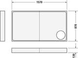 DURAVIT Starck Slimline Duschwanne 1400x750 mm Weiß Sanitäracryl mit Antislip