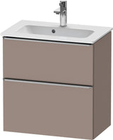Duravit D-Neo Waschtischunterbau 610 mm betongrau matt mit Soft-Close und Bronze-Griff