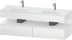 weiß / QA EWT m.Kon-WTU,1600x550x600mm,WPl:2 Ni-Bel,Weiß Matt,Ni:Weiß Matt,Dekor