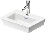 Duravit Handwaschbecken White Tulip 450 mm weiß mit WonderGliss – Wandhängend, 1 Hahnloch