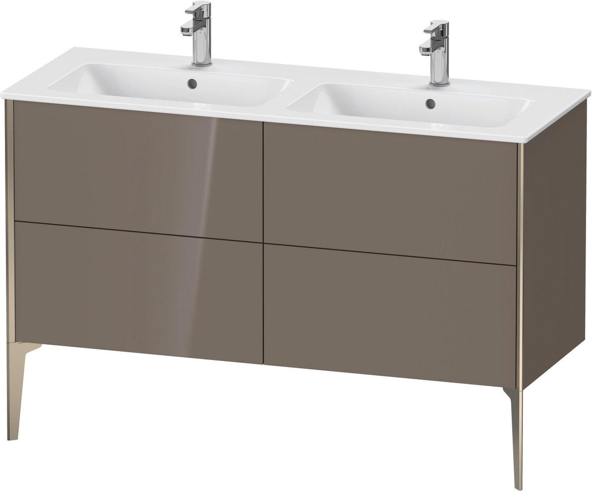 DURAVIT XViu Waschtischunterbau bodenstehend 1280 mm, 4 Auszüge, weiß matt – Tip-On