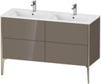 flannel grey hochglanz / Mitteldichte Faserplatte (MDF) / Ausz.champagner