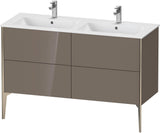 DURAVIT XViu Waschtischunterbau bodenstehend 1280 mm, 4 Auszüge, weiß matt – Tip-On