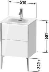 Duravit Waschtischunterbau XVIU 591x510x420mm Prof. Champ matt weiß matt