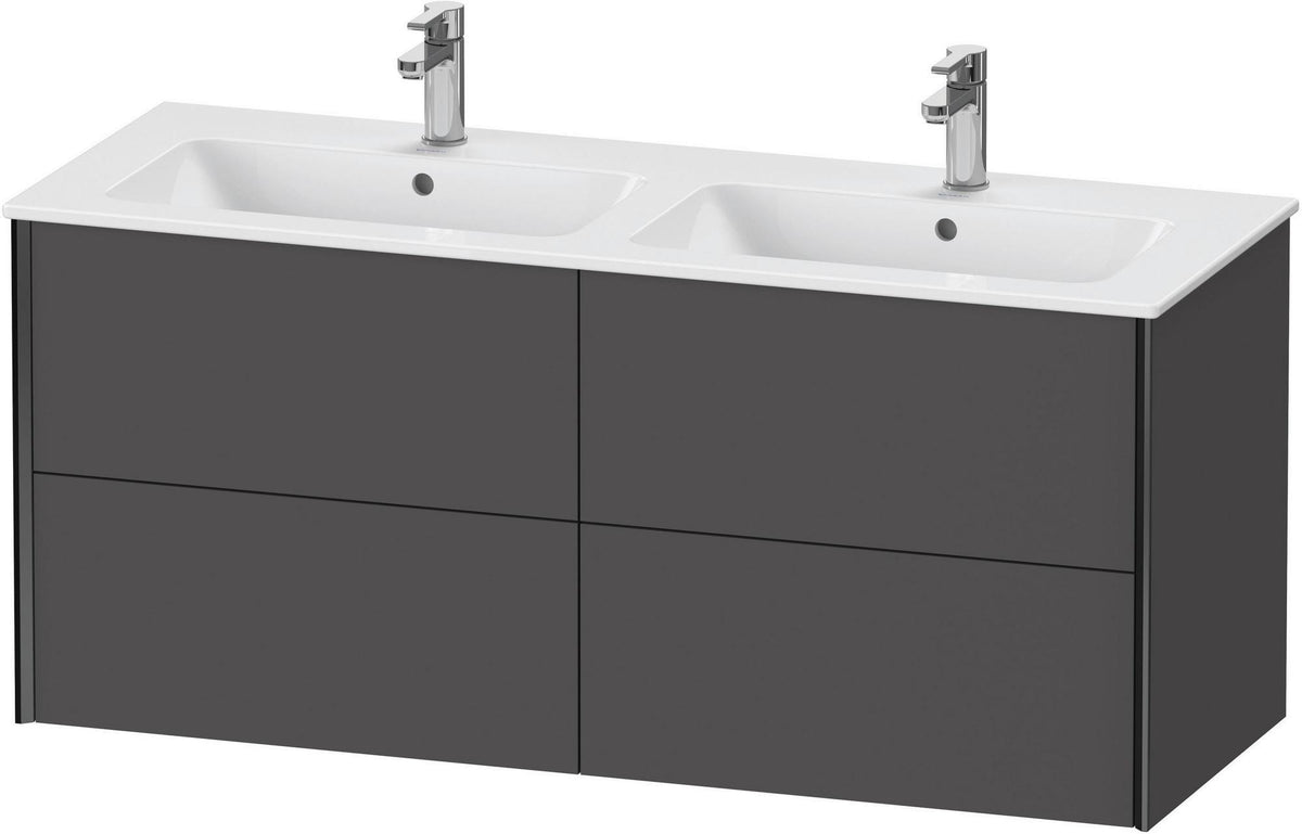 Duravit XViu Waschtischunterbau wandhängend 1280 mm, 4 Schubkästen, champagner matt/weiß matt