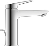 DURAVIT Wave Einhebel-Waschtischmischer M mit Zugstange, Chrom – Keramikmischsystem, 122 mm Ausladung