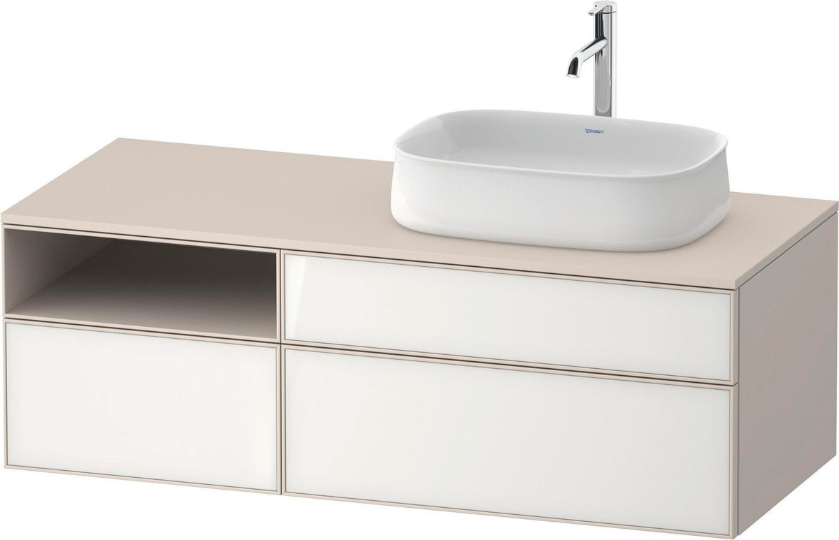 DURAVIT Zencha Konsolenwaschtischunterbau 1300 mm Eiche Anthrazit mit 2 Auszügen
