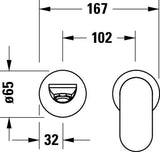 DURAVIT Wave Einhebel-Waschtischmischer Unterputz 202 mm Chrom – Keramikmischsystem
