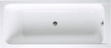 DURAVIT D-Code Badewanne 1700x750 mm Einbau, Mittelablauf, 1 Rückenschräge, Weiß