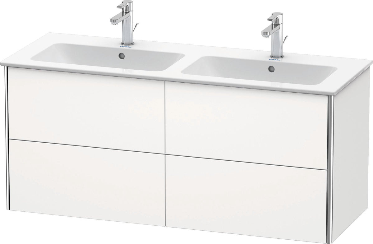 Duravit XSquare Waschtischunterbau 1280 mm, 4 Schubkästen, Betongrau Matt, wandhängend