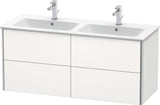 Duravit XSquare Waschtischunterbau 1280 mm, 4 Schubkästen, Betongrau Matt, wandhängend