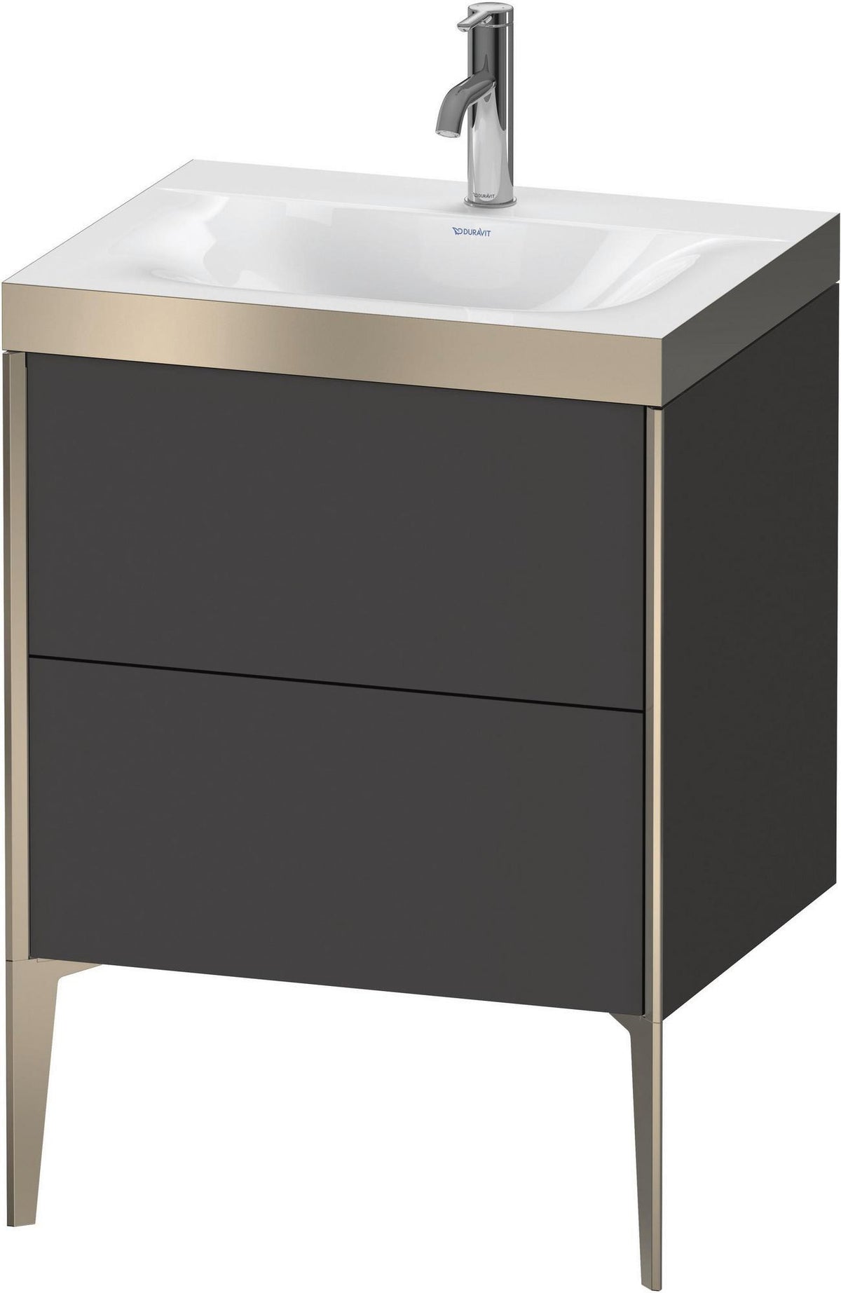 DURAVIT XViu c-bonded Waschtischunterbauset 610x600x480 mm mit 2 Auszügen und Tip-on-Technik