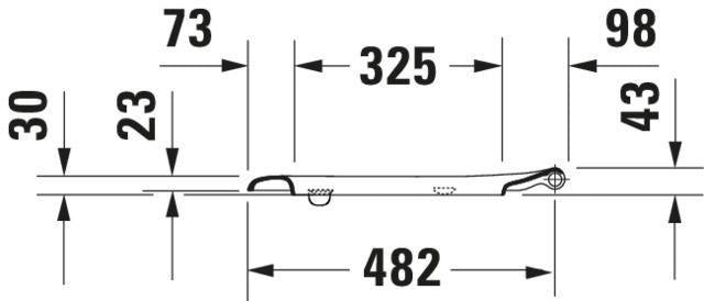 DURAVIT D-Code WC-Sitzring mit Edelstahl-Scharnieren und Winkelpuffern, Weiß