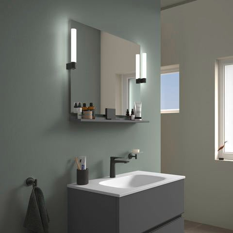 DURAVIT Sivida Spiegelablage 800x115x35mm Chrom/Weiß Matt – Montage unter Spiegel inkl. Befestigungsmaterial
