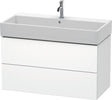 DURAVIT L-Cube Waschtischunterbau 984 mm, 2 Schubkästen, Weiß Matt, Wandmontage
