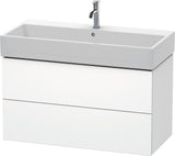 DURAVIT L-Cube Waschtischunterbau 984 mm, 2 Schubkästen, Weiß Matt, Wandmontage