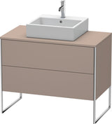 DURAVIT XSquare Waschtischunterbau bodenstehend 1000 mm Basalt Matt mit 2 Schubkästen
