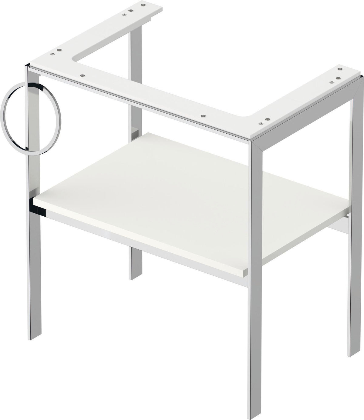 DURAVIT Metallkonsole White Tulip 684 mm, weiß seidenmatt, höhenverstellbar, von Philippe Starck