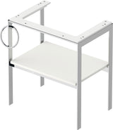 DURAVIT Metallkonsole White Tulip 684 mm, weiß seidenmatt, höhenverstellbar, von Philippe Starck