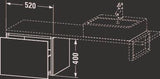 Duravit L-Cube Konsolenunterschrank 520 mm amerikanisch Nussbaum mit Tip-On-Technik