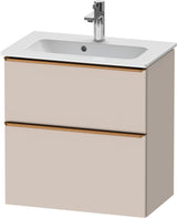 Duravit D-Neo Waschtischunterbau 610 mm betongrau matt mit Soft-Close und Bronze-Griff