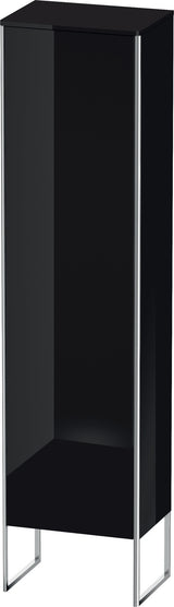 DURAVIT XSquare Hochschrank 500 mm, bodenstehend, schwarz Hochglanz, Tür rechts, mit Tip-On