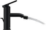 DURAVIT C.1 Einhebel-Bidetmischer Schwarz Matt 121 mm mit Zugstangen-Ablaufgarnitur
