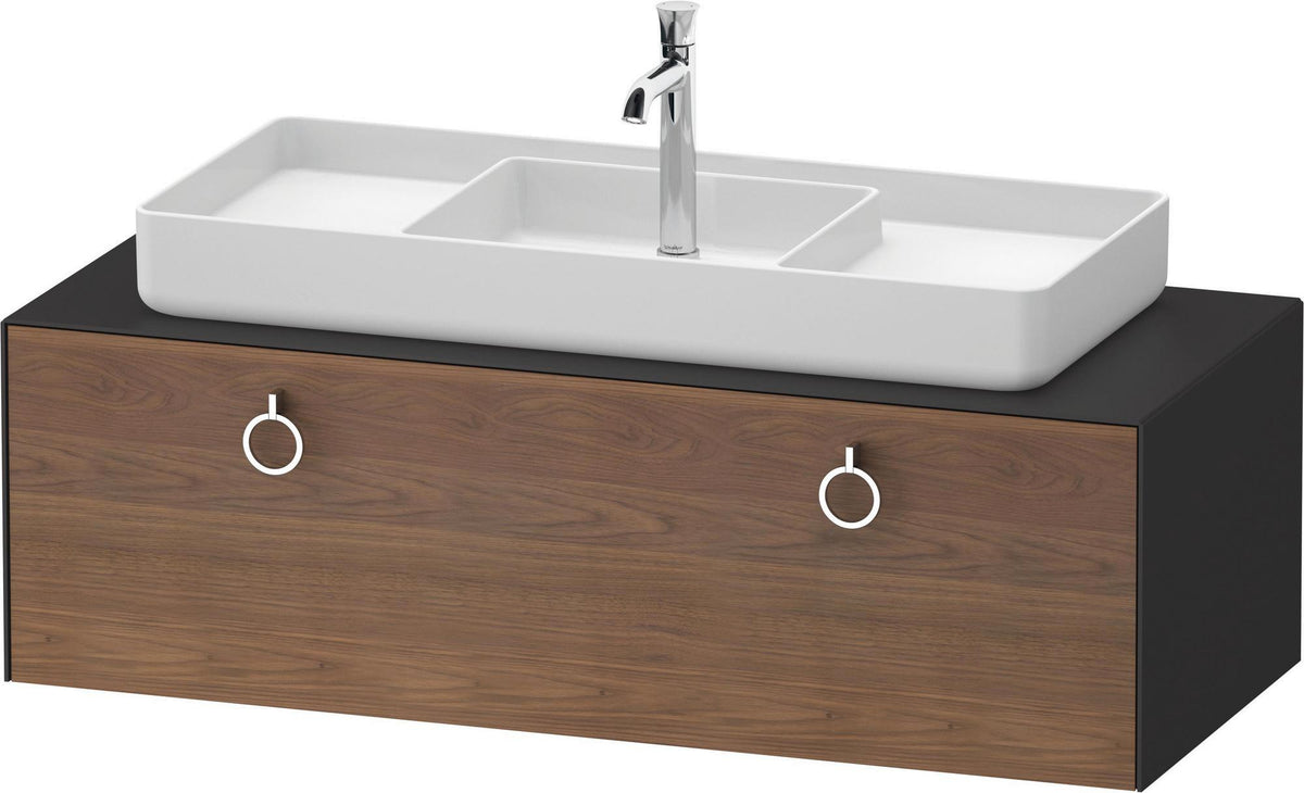 DURAVIT White Tulip Konsolen-Waschtischunterbau wandhängend 1300 mm Weiß Seidenmatt, 1 Auszug