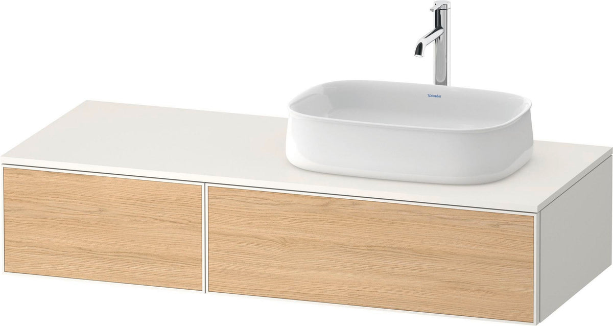 DURAVIT Zencha Konsolenwaschtischunterbau 1300 mm Eiche Anthrazit mit 2 Auszügen