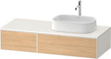 DURAVIT Zencha Konsolenwaschtischunterbau 1300 mm Eiche Anthrazit mit 2 Auszügen