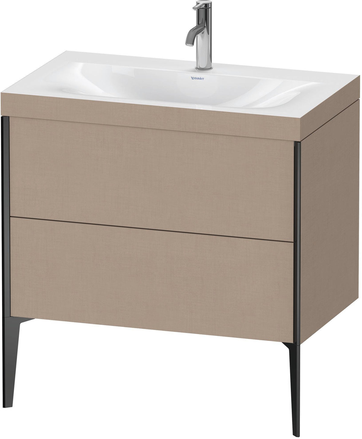 DURAVIT XViu c-bonded Waschtischset 800 mm mit 2 Auszügen, bodenstehend, Soft-Close