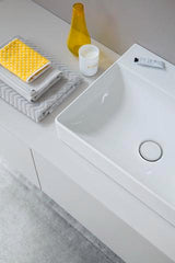 Duravit DuraSquare Möbelwaschtisch 800 mm mit Hahnlochbank, weiß geschliffen