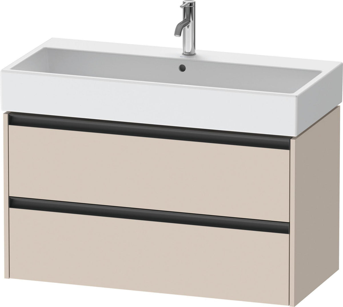 DURAVIT Ketho.2 Waschtischunterbau wandhängend betongrau matt 984 mm mit 2 Schubkästen
