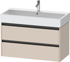 taupe supermatt / 2 Schubkästen / Waschtischunterbau