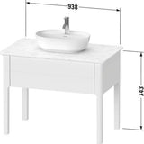 DURAVIT Luv Waschtischunterbau bodenstehend 1 Auszug 938 mm Weiß Seidenmatt